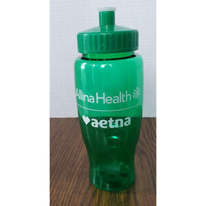 Green Plastic 12 oz Alina Health Promotional Water Bottle